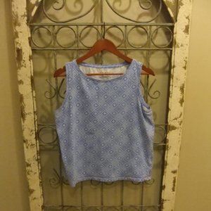 TALBOT'S WOMEN ROUNDED-NECK SLEEVELESS PULLOVER TOP-SZ. LARGE